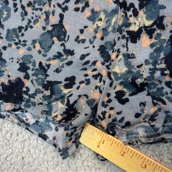 Free People  Romper Womens Small  All The Right Ruffles Raven Combo Button Back - Picture 12 of 16